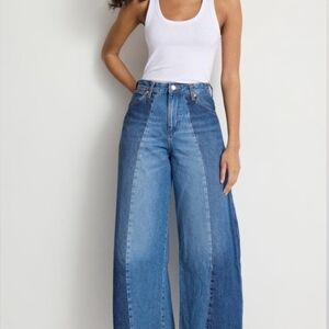 Wrangler Sz 26 Two Toned Blue Wide-Leg Jeans
